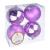 Набор шаров "Сноу Бум" 4 шт, 8 см, пластик, лиловый 
