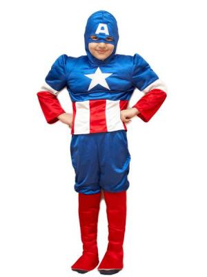 Маскарадный костюм "Капитан Америки" 5-7 лет рост 122-134